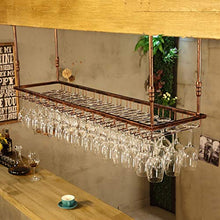 JHGJBJ Portabottiglie Portabottiglie da Vino A Soffitto Portabottiglie da Vino ， Portabicchieri in Ferro da Appendere ， Portabicchieri Rustici in Altezza Regolabile ， per Cucina, Bar, Ristorante