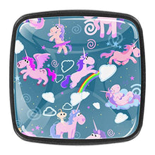 Arcobaleno di unicorno 4 PCS Pomelli per Porta, Pomolo per Mobile, Pomelli per Mobili con Viti, Maniglia per Armadietto, Pomelli per Porta, Pomelli per Cassetti per Porta, Armadio, Cassetto e Credenza