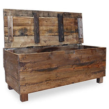vidaXL Panca in Legno Massello di Recupero Panchina Baule Arredo Ingresso Casa