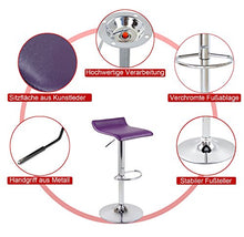 WOLTU BH11bd Sgabelli da Bar Sedia Club Cucina Alta con Poggiapiedi Similpelle Cromato Regolabile Girevole Moderni Classici Bordeaux Coppia 2 Pezzi