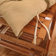 Poltrona da giardino reclinabile, con schienale alto e cuscino da 48 cm di altezza x 120 cm di lunghezza, con schiuma morbida, Fibra tessile, Beige, 48*120