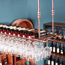 YWYW portabottiglie portabottiglie in Metallo portabottiglie portabicchieri portabottiglie Creative portabottiglie per Bar del Soggiorno portabicchieri sospesi (Dimensioni: L150 * 30CM)