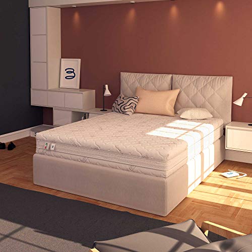 Baldiflex Emporio Materasso Singolo Molle Insacchettate 700 Molle, Fodera Silver Safe, 80x190cm Altezza 22 cm