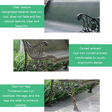 household items Sedia da Giardino in Stile Europeo, panchina Quadrata in Ferro zincato, Sedia a Sdraio per Esterni, Sedile per Il Tempo Libero, può ospitare 2-3 Persone, carico 500 kg