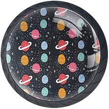 Spazio esterno Pianeta colorato Pomelli per Porta Set di 4 Pomelli per Mobili Manopole per Cassetti Cucina Armadio Vetro