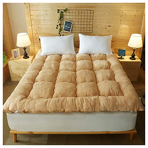 Tensism Materasso Tatami,Futon Mat,Lana di Agnello 10cm Addensare,Tre Secondi di Calore Soft Materasso,Quattro Stagioni Universali