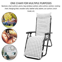 Cuscino per Sdraio Lettino,Cuscini per Sdraio da Giardino,170 x 45 cm Portatile Cuscino Reclinabile Sedia Relaxer Coprisedile,Smontaggio Pulizia (Plaid bianco)