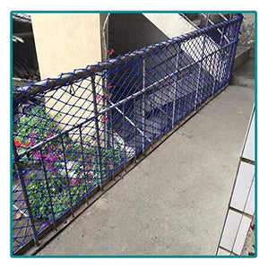 Rete Di Corda Blu, Rete Di Sicurezza Esterna Rete Anticaduta Bambini Abbellimento Giardino Decorativo Balcone Ringhiera Scala Amaca Arrampicata Tessitura Isolamento ( Color : Mesh 5cm , Size : 1*5m )