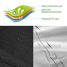 Beenle-Icey Fodera protettiva per sedia da giardino Oxford 420D impermeabile per proteggere sedie da vento / raggi UV / polvere / foglie 114 x 85 x 65 cm (nero)