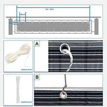 Ziligengsheng Rivestimento Recinzione 65x1000cm,Idrorepellente e Resistente agli Strappi,con Occhielli,per Ringhiera Protezione Balcone, Nero-Bianco