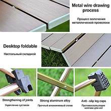 HANYF Tavolo da Picnic, Tavolo in Lega di Alluminio Pieghevole Ultraleggero Tavolo Pieghevole Portatile, Sacchetto di Stoccaggio, Adatto per Esterno, Campeggio, Picnic, Barbecue, Spiaggia, Pesca,M