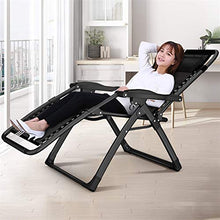 LLSS Lettini da Giardino e poltrone reclinabili Zero Gravity Lettino da Sole Sedia Regolabile Nera Mobili da Esterno Letto Pieghevole per la Spiaggia Piscina Patio Esterno Gia