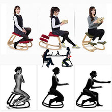 Sedia a dondolo in legno, per soggiorno, fitness, correzione della postura e per la cura della vita, per la correzione della seduta, alleviare il dolore al collo e migliorare la postura