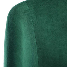 IPOTIUS Set di 2 Sedie Sala da Pranzo in Velluto Moderne Poltroncine da Cucina, per Soggiorno Camera da Letto Tavolo da Trucco,Seduta Imbottiti e Gambe in Metallo,Verde Scuro