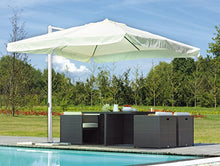 OMBRELLONE DA GIARDINO 3 X 3 METRI CON PALO LATERALE IN ALLUMINIO COLOR BIANCO
