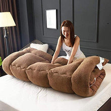 Materasso con Letto Matrimoniale futon e Singola Pieghevole e rotolati materassi per Pavimenti più Alti 10cm futon Trapuntato spazi spazi per Il Campeggio Picnic Balconi/B: Brown / 90x200cm Evo