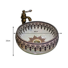 Pool Lavabo da appoggio in Stile Europeo, lavabo da appoggio, lavabo in Ceramica, lavabo da appoggio American Hotel (44x15 cm) Lavandini Bagno