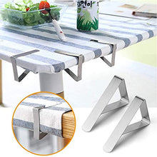 Junzheng 8 Pezzi Clip per tovaglia Regolabili Morsetti Fermatovaglia Acciaio Inossidabile Clip per tovaglie per casa, Pranzo, Picnic, Feste e Matrimoni