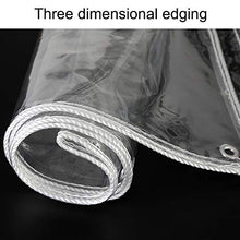 BAIYINNG Telo Piscina, Bordatura Tridimensionale Asola Zincata Isolare L'infrarosso Lontano Tenere Caldo Impermeabile Antipioggia Trasparente PVC Panno Antipioggia, 22 Dimensioni
