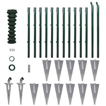 cangzhoushopping Set recinto in Filo Metallico con Pali spuntoni & Accessori 1,0 x 25m Articoli di ferramenta Barriere e recinzioni Pannelli per recinzioni