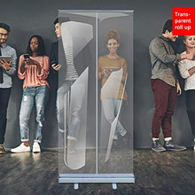 Banner Roll-up Trasparente - Dispositivi di Protezione Individuale di Alta qualità - Schermo Divisorio Portatile - per La Distanza Sociale