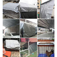 MTYLX Telo Multiuso per Esterni ， Telo, Rivestimento Grigio Resistente Impermeabile Occhielli Rinforzati Di Spessore 0,38 Mm per Campeio All'Aperto 18 Taglie 200G / M²,Grigio,6X8M