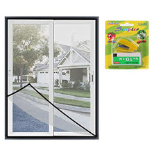 Rete Zanzariera Autoadesiva per Finestra con Nastro, Rullo Tenda Zanzariera,Rete Anti Zanzare, Senza Forare Zanzariera Fai da Te,Cucitrice,85x140cm(33x55inch)