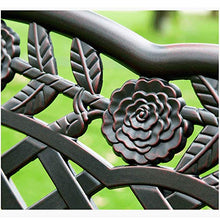 LXLH Panca da Giardino Panca da terrazza Panche da Giardino panchine Decorative retrò, Panca in Alluminio con Schienale e braccioli, Sedia a Sdraio per Balcone all'aperto, Adatto per Prato, veran