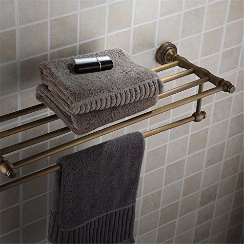 MBYW Portasciugamani Moderno Minimalista Portasciugamani Elegante per Il Bagno di Moda Scaffale portasciugamani sospeso Appendiabiti da Parete in Metallo Anticato per Bagno