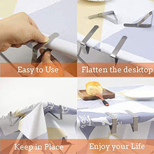 Junzheng 8 Pezzi Clip per tovaglia Regolabili Morsetti Fermatovaglia Acciaio Inossidabile Clip per tovaglie per casa, Pranzo, Picnic, Feste e Matrimoni
