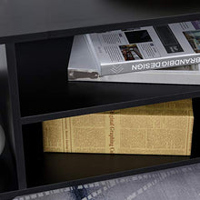homcom Mobile Tv Design Moderno con Ruote Legno 80 × 40 × 40cm Nero