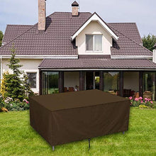 155x95x68cm Copertura per Tavolo da Giardino,210D Telo Oxford Copertura Tavolo Esterno Impermeabile Resistente allo Strappo Anti-UV Telo Copri Tavolo Rettangolari,Marrone