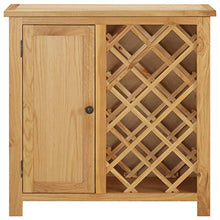 Tidyard Cantinetta Mobile Armadio Poratvino Bottiglie per 11 Bottiglie in Legno Massello di Rovere,Armadio Porta Vino Legno,Mobile Porta Bottiglie Vino 80x32x80 cm