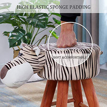 lovehouse Legno Sgabello A Piedi Animale per I Bambini,Imbottita Giro-su Pouf Sedile Imbottito CSU Coperchio Rimovibile,Reparto Nesuatale Soggiorno Pouf Riposo del Piede Sgabello Canguro 22x28cm