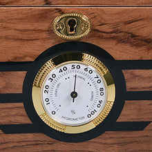 SHAO1 Cigar Humidor, Legno di Cedro Cigar Box Alto-Through Lucernario con Dorato Igrometro con Umidificatore (346 * 236 * 161Mm)