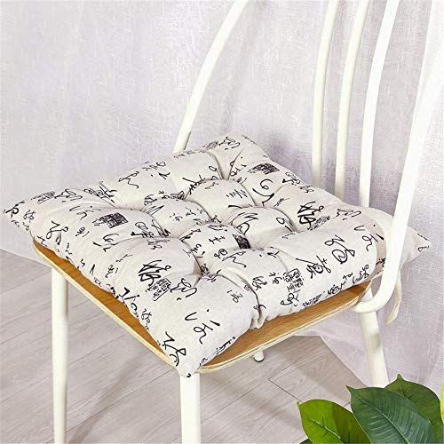 Pillowcase 2 Confezioni di Cuscini Quadrati per sedie, Cuscini Antiscivolo, Cuscini per sedie in Cotone e Lino, Cuscini Decorativi, per Uso Domestico in Giardino (# 7,45 * 45 cm)