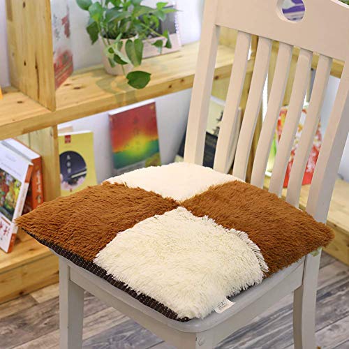 XHNXHN Cuscini per sedie Quadrati in Peluche, griglia Imbottiti per sedili Super Morbidi Addensare Antiscivolo Tappetino Traspirante Decorazioni per la casa Sala da Pranzo Cuscini per sedie inverna