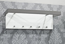 Haku Möbel 13849 Appendiabiti da Parete, Acciaio, Antracite-Bianco, T 25 x B 70 x H 23 cm