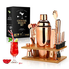Wenzhihua Set di Miscelazione per Cocktail Set di Cocktail Shaker Set, 16pcs Bartender Kit per Miscelatore Vino Martini, Strumento di Barre in Acciaio InoxStrumento A Barre