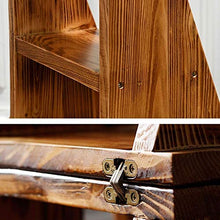 Sgabello legno 4 passo installazione senza scaletta, multifunzionale scala pieghevole mobilia, retro vibrazione disegno bar legno massiccio sgabello, portascale ispessita coperta ( Size : 38x38x85cm )