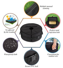 Tee-Moo - Borsa per pesi con base per ombrello, rotonda, rimovibile, 45,7 cm, con grande apertura e 2 maniglie per patio, spiaggia, esterni, a sbalzo o pala, resistente, facile da installare