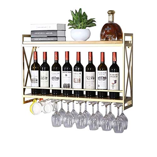 WLABCD Portabaglia Home Red Holder Restaurant Vino Glass Glack Scaffale Capovolto Bar Bar Barra Vino Glass Glack Gancio Appendiabiti Appendere il Bicchiere Di Bicchiere Di Vino Rosso,60 * 20 * 52 cm,