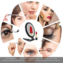 B Beauty Planet Specchio a due lati, ingrandimento 20x / 1x, 12.7 cm, uso per applicazione di trucco, tweezing e blackhead / rimozione di deplianità (Nero)
