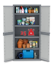 Terry Jumbo 2900 UW Armadio Alto in Plastica XL Tuttopiani, Grigio, 89,7x53,7x180 cm