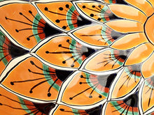Leya - Lavabo ovale da incasso in ceramica Talavera messicana, colore: Arancione