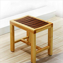 MGMDIAN Sgabello da Bagno Impermeabile Sgabello da Bagno Vecchio Uomo Panca in Legno massello anticorrosione per Adulti Sgabello Antiscivolo per Doccia Accessori da Bagno
