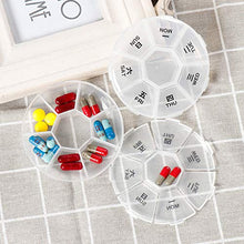 Wuqiong Pillola di plastica Portatile Holder Storage Box settimanale 7-Days Rotonda Vitamine Organizzatore Medicine Dispenser