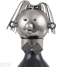 BRUBAKER Portavino Portabottiglie dal Design Cameriere con Bicchieri con Biglietto Dauguri - Scultura in Metallo con Biglietto Dauguri