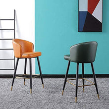 YS Sedia Sedia da Bar in Metallo, Sedile da Ristorante Seggiolone in Ferro Leggero Stile Europeo Adatto per Reception Camera da Letto Familiare Coffee Shop,un ~ Arancione
