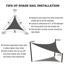 Uni-Wert Tenda da Sole Triangolare 3 x 3 x 3 m PES Poliestere Verde Protezione UV Impermeabile Parasole per Tende da Sole Giardino Balcone Patio Esterno